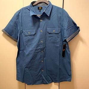 NWT Lee Short Sleeve Shirt Mens Large